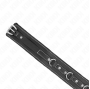 KINK - PVC LEDER HALSKETTE MIT GÜRTEL 105 CM STRASS NIETE 41,5 X 4 CM