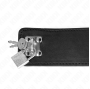 KINK - HALSKETTE MIT GÜRTEL 65 CM MIT BREITEM SCHWARZEN RIEMEN VERSTELLBAR 33,5-41 CM X 5 CM