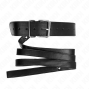 KINK - COLLANA CON CINTURA 116 CM NERO CINTURINO REGOLABILE 32-50 CM X 8 CM