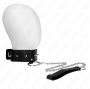 KINK - COLLANA 65 CM CON GUINZAGLIO CON BORCHIE ARGENTO MODELLO 2 REGOLABILE 36-43 CM X 5 CM