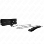KINK - NECKLACE 65 CM WITH LEASH WITH SILVER STUDS MODEL 2 ADJUSTABLE 36-43 CM X 5 CM