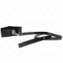 KINK - COLAR COM TRELA 116 CM COM PREGOS PRATA MODELO 4 PRETO AJUSTÁVEL 40-48 CM X 6 CM