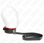 KINK - COLLANA CON CINTURA 116 CM CON CINTURINO IN PELLE ROSSO REGOLABILE 40-48 CM X 6 CM