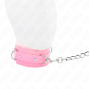 KINK - COLLAR WITH LEASH 65 CM WITH RESTRICTIONS PINK 36-42 CM X 5.5 CM