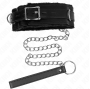 KINK - HALSBAND MIT LEINE 65 CM MIT EINSCHRÄNKUNGEN SCHWARZ 36-42 CM X 5,5 CM