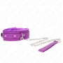 KINK - COLLAR WITH LEASH 65 CM WITH RESTRICTIONS PURPLE 36-42 CM X 5.5 CM