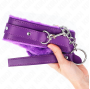 KINK - COLLAR WITH LEASH 65 CM WITH RESTRICTIONS PURPLE 36-42 CM X 5.5 CM