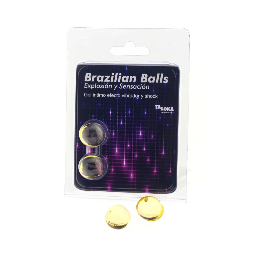 TALOKA - 2 BRAZILIAN BALLS VIBRATING & SHOCK EFFECT EXCITING GEL