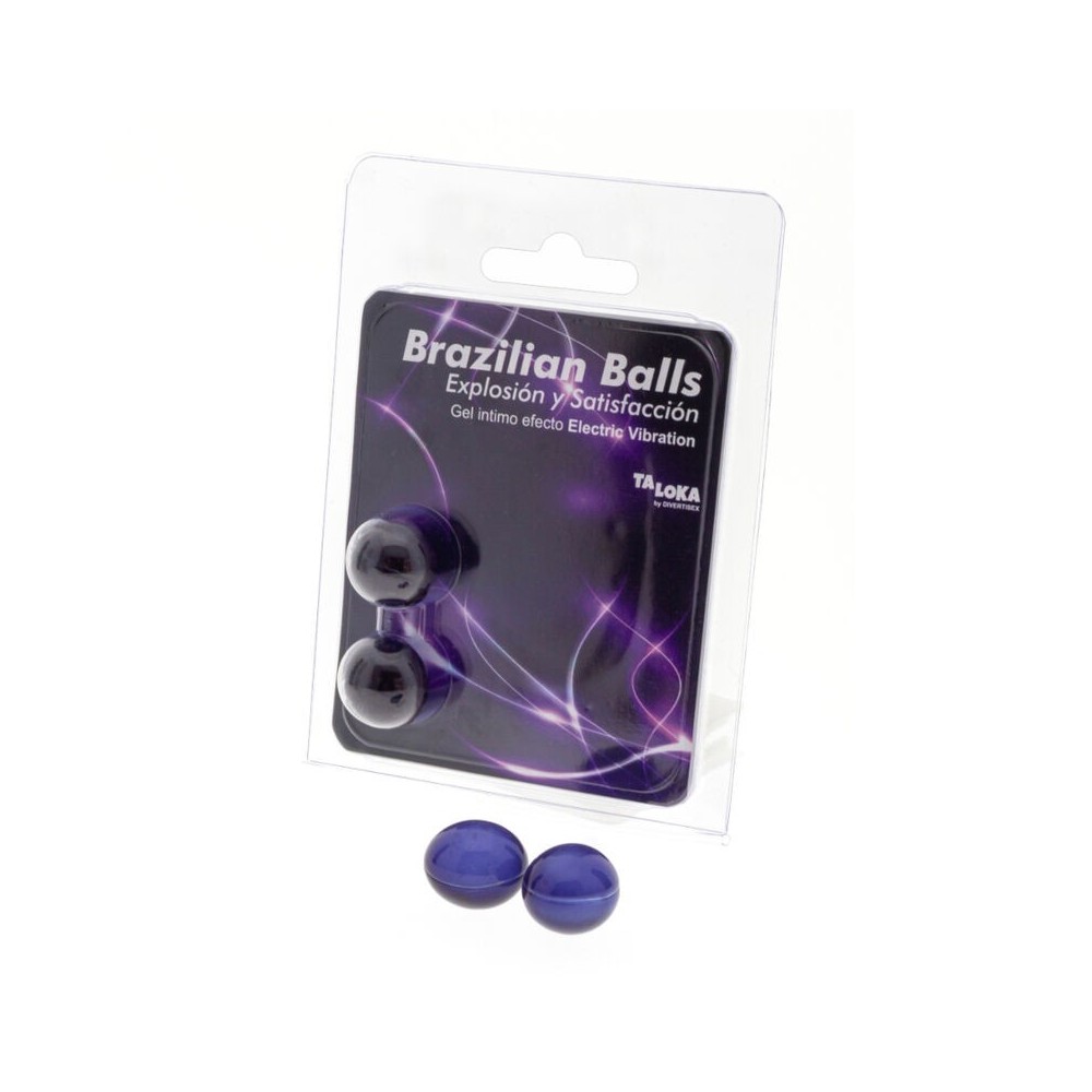 TALOKA - 2 BRAZILIAN BALLS ELECTRIC VIBRATING EFFECT EXCITING GEL