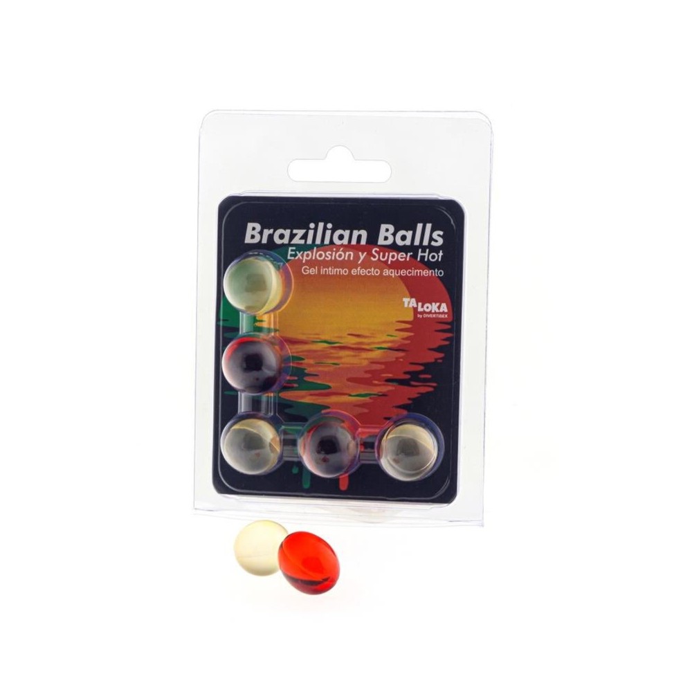 TALOKA - 5 BOULES BRÉSILIENNES GEL EXCITANT EFFET SUPER CHAUD