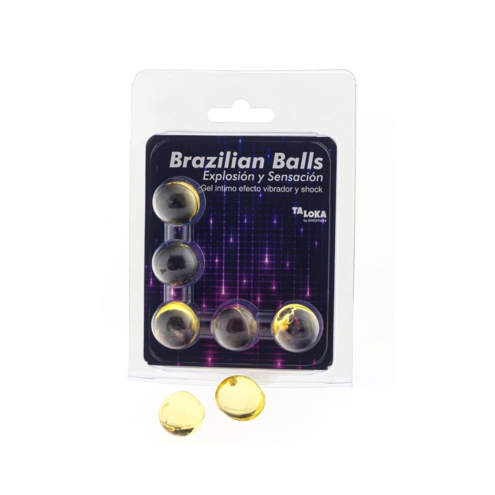 TALOKA - 5 BRAZILIAN BALLS VIBRATING & SHOCK EFFECT EXCITING GEL