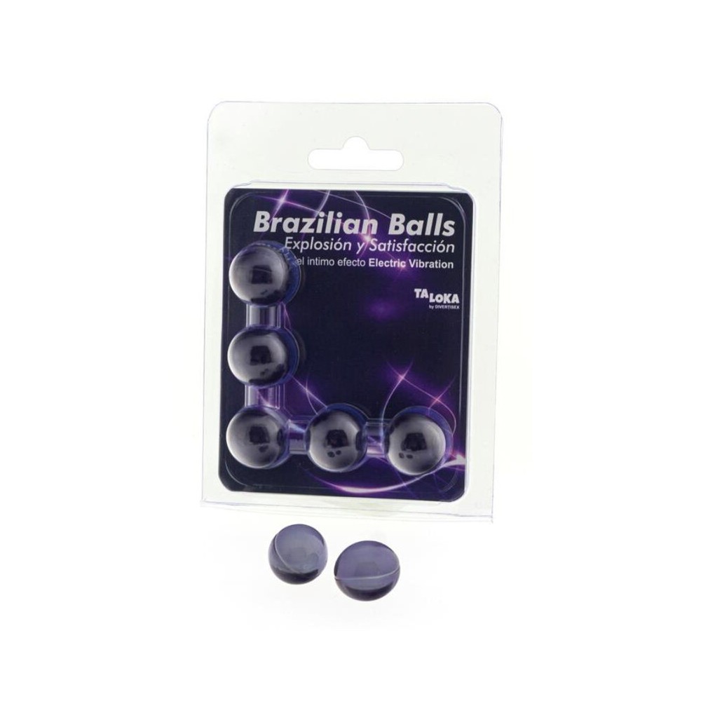 TALOKA - 5 BRAZILIAN BALLS ELECTRIC VIBRATING EFFECT EXCITING GEL