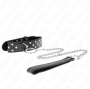 KINK - COLLANA CON CINTURINO AD ANELLO RIVETTO CON CINTURA 65 CM NERO REGOLABILE 36-50 CM X 3,8 CM