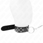 KINK - COLLANA CON CINTURINO AD ANELLO RIVETTO CON CINTURA 65 CM NERO REGOLABILE 36-50 CM X 3,8 CM