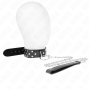 KINK - COLAR DE ALÇA DE REBITE DE ANEL COM CINTO 65 CM PRETO AJUSTÁVEL 36-50 CM X 3,8 CM