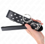 KINK - COLLANA CON CINTURINO AD ANELLO RIVETTO CON CINTURA 65 CM NERO REGOLABILE 36-50 CM X 3,8 CM