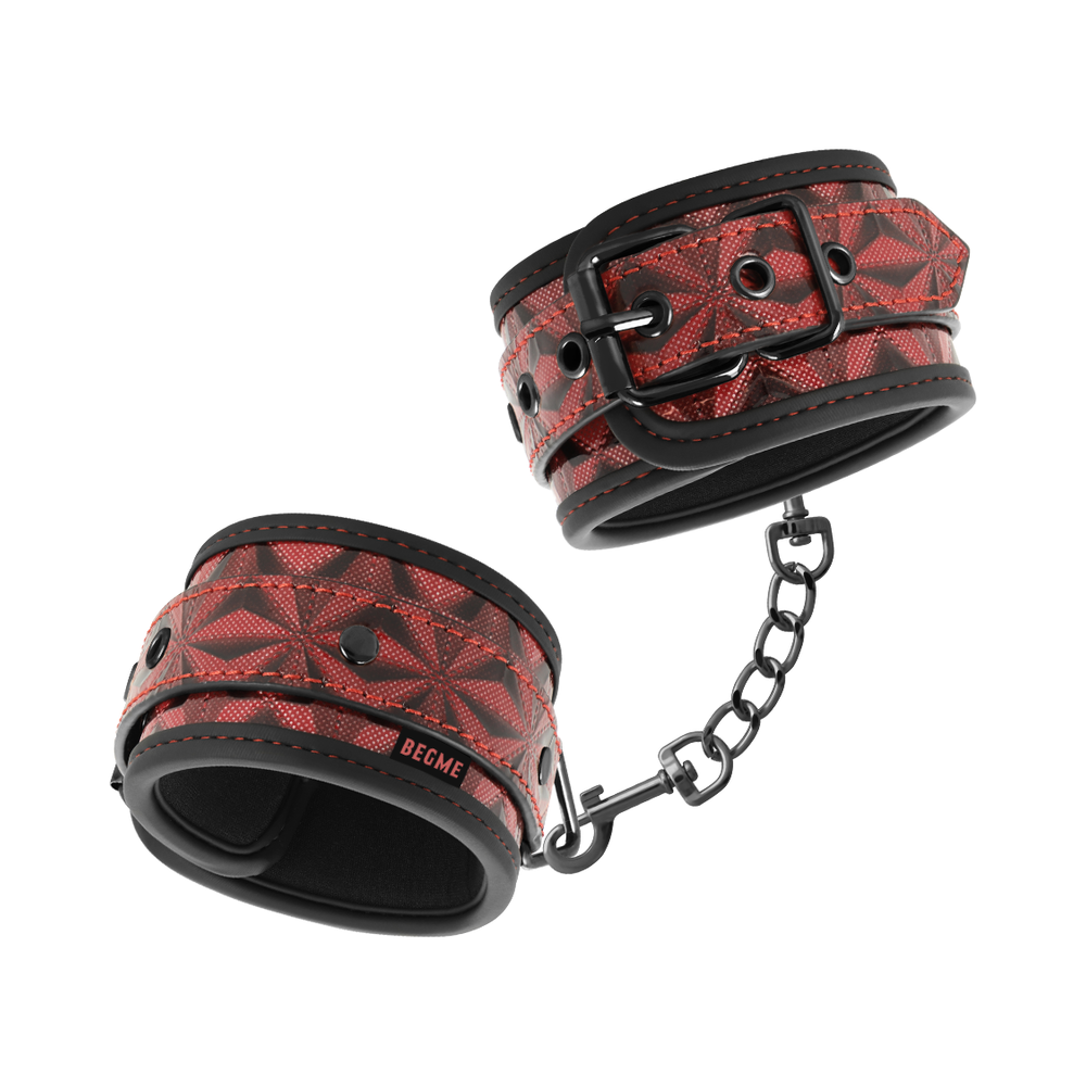 BEGME - RED EDITION PREMIUM HANDCUFFS WITH NEOPRENE LINING