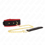 KINK - COLLAR WITH PLAIN FABRIC LEASH ADJUSTABLE 33-48 CM X 5.7 CM