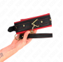 KINK - HALSBAND MIT LEINE AUS EINFACHER STOFF, VERSTELLBAR 33-48 CM X 5,7 CM