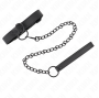 KINK - COLLARE CON GUINZAGLIO SCURO 65 CM REGOLABILE 37-54 CM X 3 CM