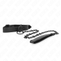 KINK - COLLARE CON GUINZAGLIO SCURO 65 CM REGOLABILE 37-54 CM X 3 CM