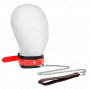 KINK - NECKLACE WITH RED STRAP 65 CM AJUSTABLE 36-43 CM X 5 CM