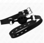 KINK - FULL SILICONE GAG 55 x 2 CM WITH 4 CM BALL SIZE S BLACK ADJUSTABLE 35-51 CM