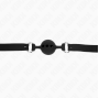 KINK - BÂILLON ENTIÈREMENT SILICONE 55 x 2 CM AVEC BOULE DE 4 CM TAILLE S NOIR AJUSTABLE 35-51 CM