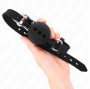 KINK - BÂTON ENTIEREMENT SILICONE 55 x 2 CM AVEC BOULE 4,5 CM TAILLE M NOIR AJUSTABLE 35-51 CM