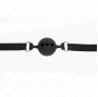 KINK - FULL SILICONE GAG 55 x 2 CM WITH 5 CM BALL SIZE L BLACK ADJUSTABLE 35-51 CM