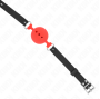 KINK - FULL SILICONE GAG 55 x 2 CM WITH 5 CM BALL SIZE L RED ADJUSTABLE 35-51 CM