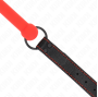 KINK - GAG EN OS AVEC SANGLE EN CUIRETTE ROUGE AJUSTABLE 41-57 CM