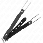 KINK - MORDAÇA DE GANCHO DE METAL 11,5 CM COM ALÇA DE COURO AJUSTÁVEL 39-58 CM X 2 CM