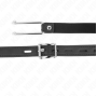 KINK - MORDAÇA DE GANCHO DE METAL 11,5 CM COM ALÇA DE COURO AJUSTÁVEL 39-58 CM X 2 CM