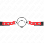 KINK - GAG WITH MULTIPLE O-RINGS 4 / 4.8 CM RED 38 X 56 CM