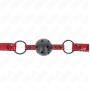 KINK - BOLA DE COURO BRILHANTE 4,5 CM MORDAÇA 63,5 X 2 CM AJUSTÁVEL 41 X 59 CM