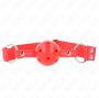 KINK - KOMPLETTER ROTER HOHLBALLKNEBEL 62 x 2 CM