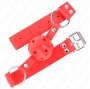 KINK - BALL GAG COMPLETO ROSSO CAVO DURO 62 x 2 CM
