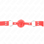 KINK - COMPLETE RED HOLLOW HARD BALL GAG 62 x 2 CM