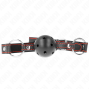 KINK - HOLLOW HARD BLACK BALL GAG MODEL 2 65 x 2.5 CM
