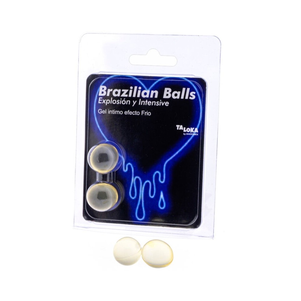 TALOKA - 2 BRAZILIAN BALLS COLD & VIBRATION EFFECT EXCITING GEL