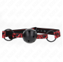 KINK - RAUTENMUSTER-BALL 4,5 CM GAG MODELL 2 64,5 CM VERSTELLBAR 42-60 CM