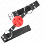 KINK - BALLE RESPIRANTE 4 CM BAG AVEC DOUBLE RIVET ROUGE 62,5 x 2,5 CM AJUSTABLE 42-58 CM