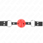 KINK - BALLE RESPIRANTE 4 CM BAG AVEC DOUBLE RIVET ROUGE 62,5 x 2,5 CM AJUSTABLE 42-58 CM