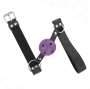 KINK - PALLA TRASPIRANTE BAVAGLIO 4 CM CON DOPPIO RIVETTO VIOLA 62,5 x 2,5 CM REGOLABILE 42-58 CM