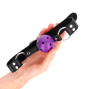 KINK - BREATHABLE BALL 4 CM GAG WITH DOUBLE RIVET PURPLE 62.5 x 2.5 CM ADJUSTABLE 42-58 CM