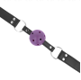 KINK - BREATHABLE BALL 4 CM GAG WITH DOUBLE RIVET PURPLE 62.5 x 2.5 CM ADJUSTABLE 42-58 CM