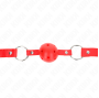 KINK - BÂTON RESPIRANT 4 CM AVEC DOUBLE RIVET MODÈLE 1 ROUGE 62,5 x 2,5 CM RÉGLABLE 42-58 CM