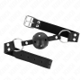 KINK - ATMUNGSAKTIVER BALL 4 CM KNEBEL MIT DOPPELNIET MODELL 1 SCHWARZ 62,5 x 2,5 CM VERSTELLBAR 42-58 CM
