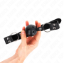 KINK - BÂTON RESPIRANT 4 CM AVEC DOUBLE RIVET MODÈLE 1 NOIR 62,5 x 2,5 CM RÉGLABLE 42-58 CM